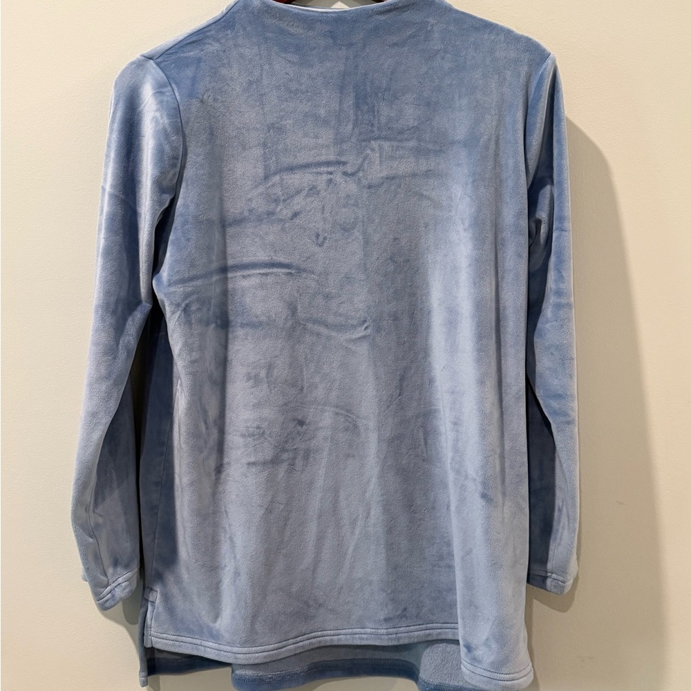 Lands' End Blue Women's Cowl Neck Sweater